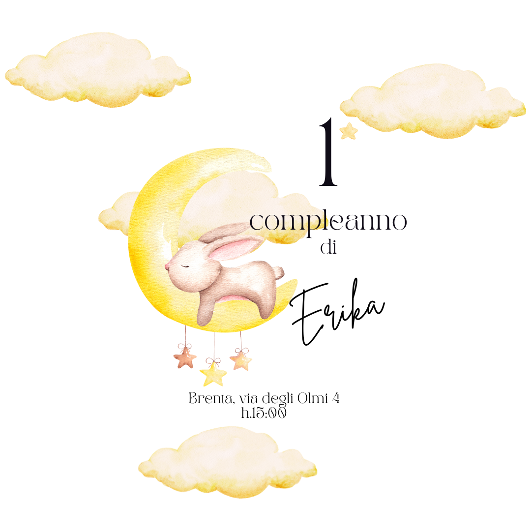 Inviti per il Primo Compleanno in PDF- Personalizzati e Originali per Bambini