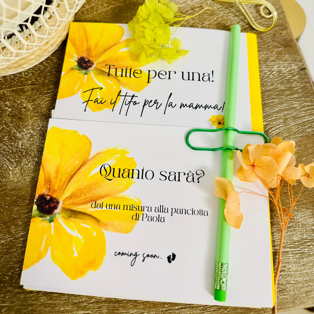 Inviti e giochi originali per baby shower