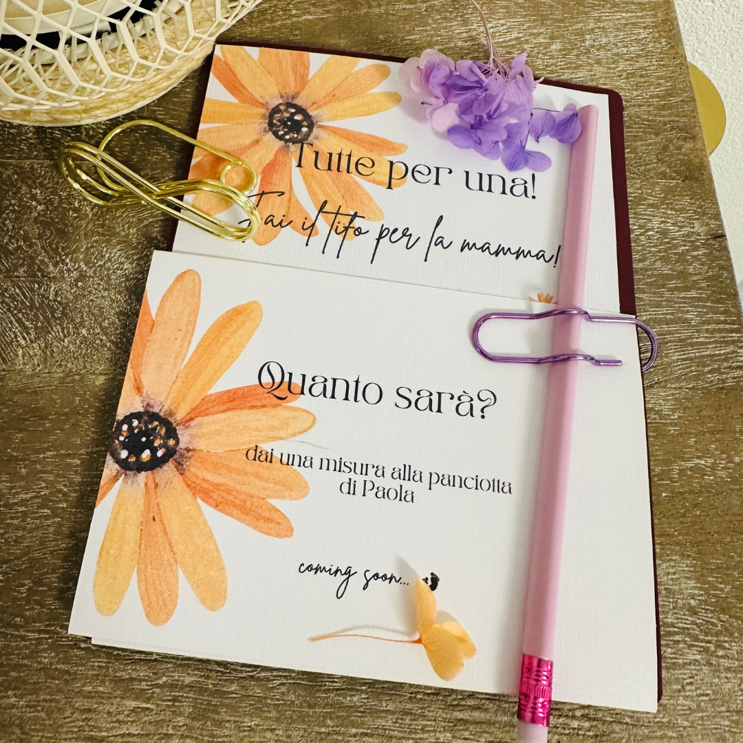 Inviti e giochi originali per baby shower