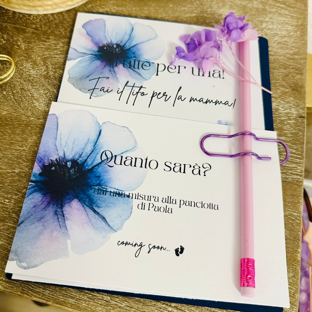 Inviti e giochi originali baby shower