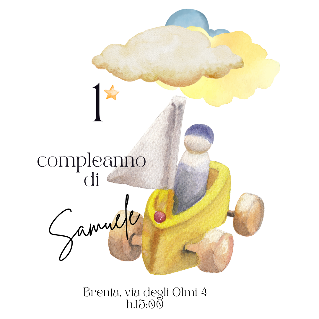 Inviti per il Primo Compleanno in PDF- Personalizzati e Originali per Bambini