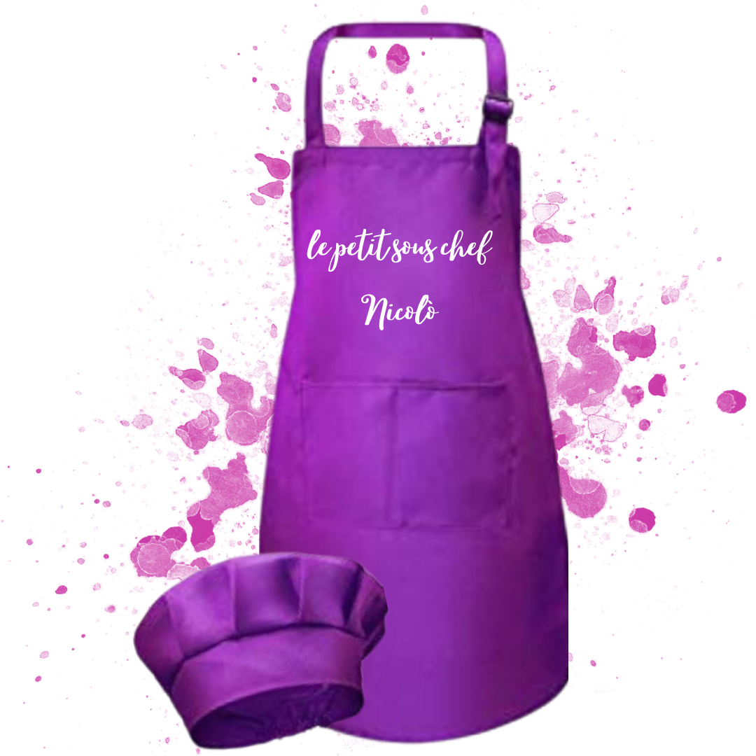 Grembiule e Cappello da Cucina per Bambini Personalizzati