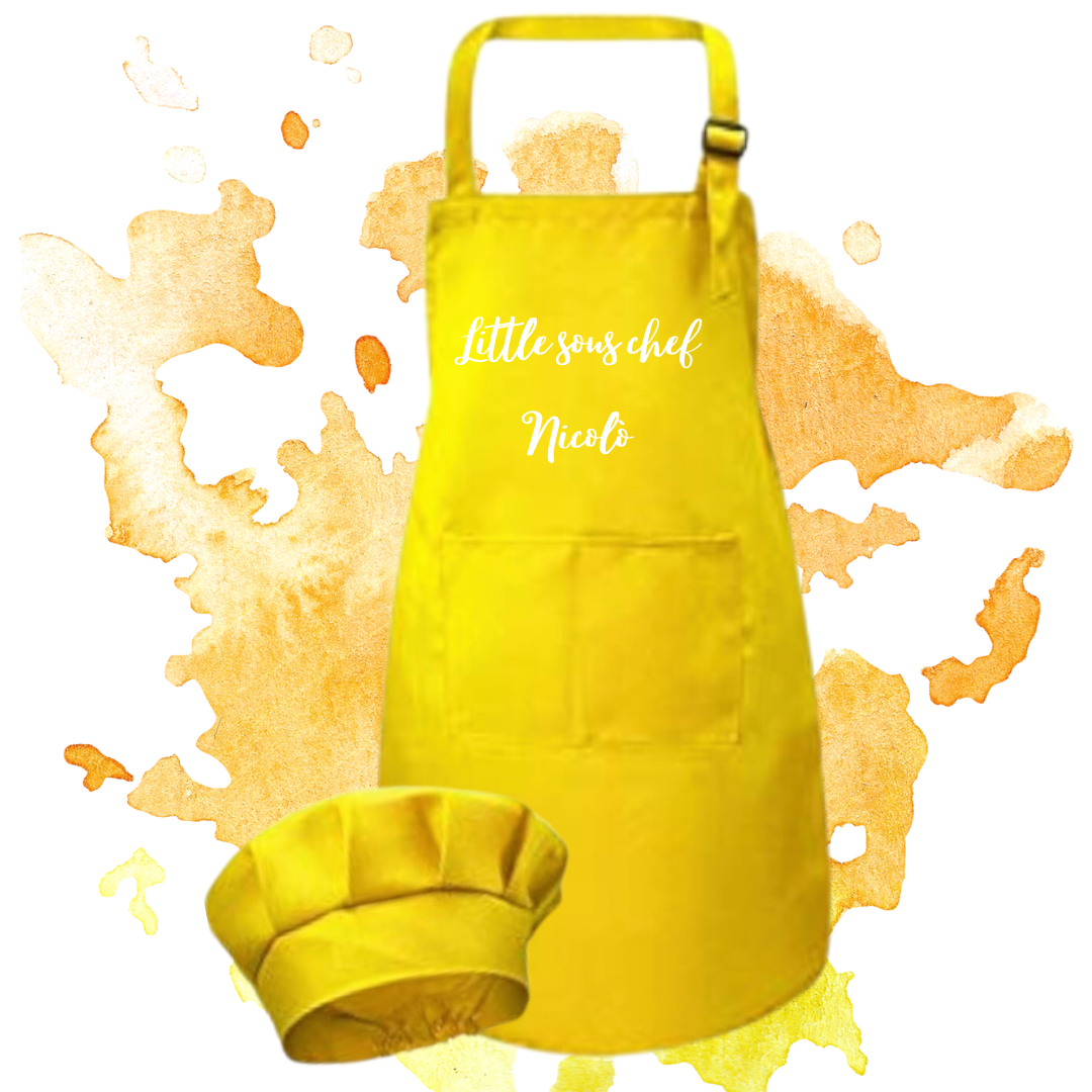 Grembiule e Cappello da Cucina per Bambini Personalizzati