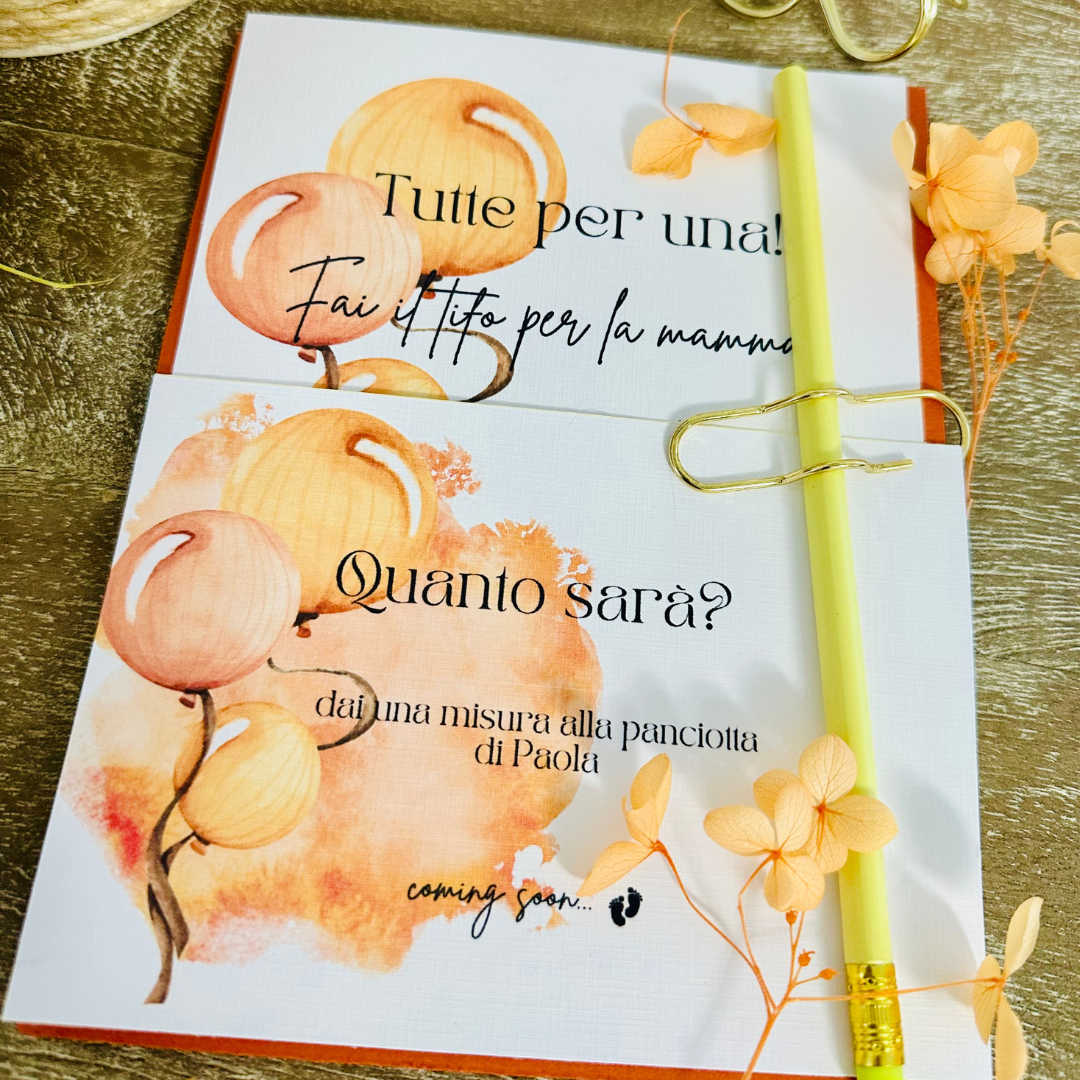 Inviti e giochi originali per baby shower