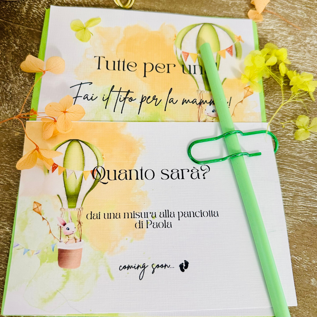 Inviti e giochi originali per baby shower