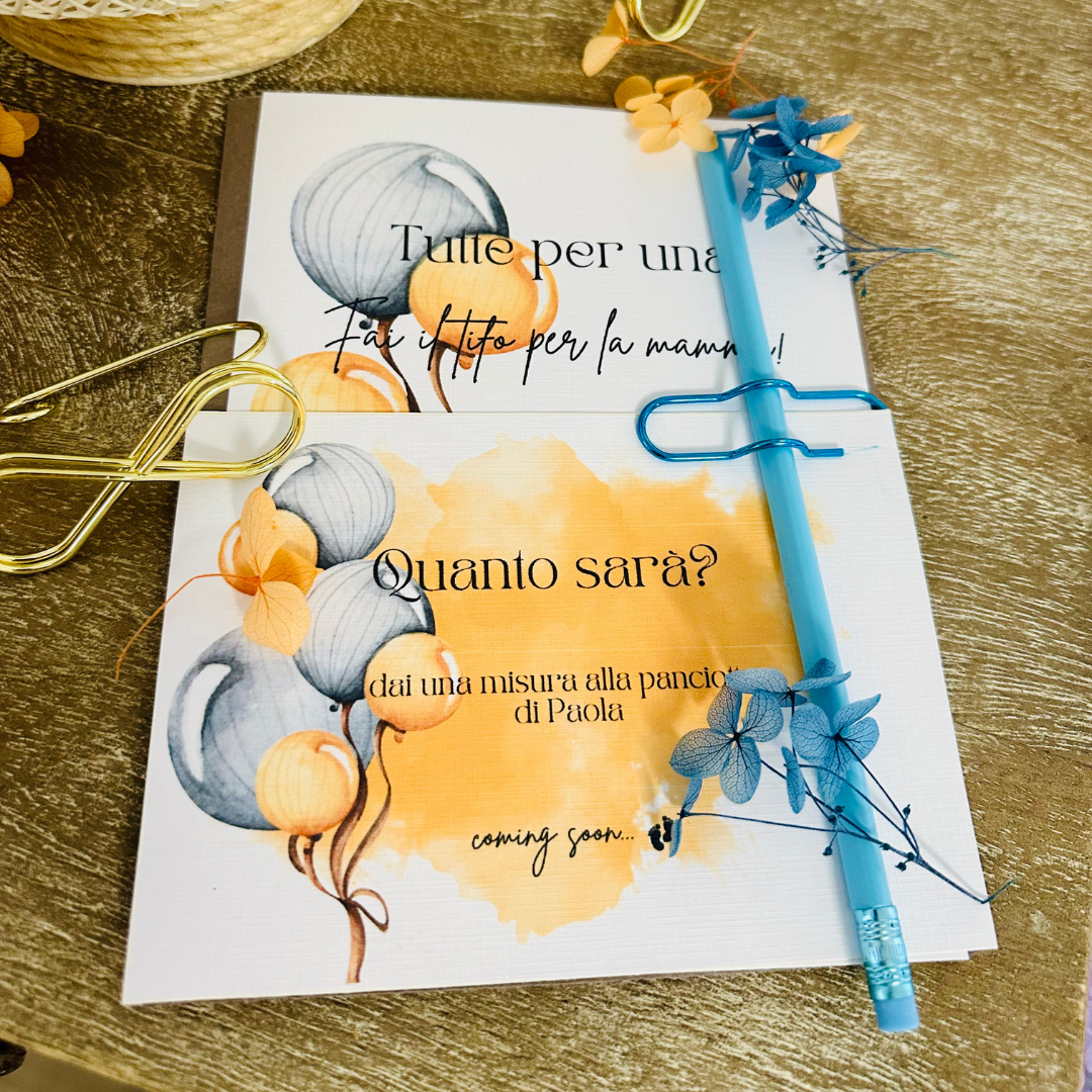 inviti e giochi originali per baby shower