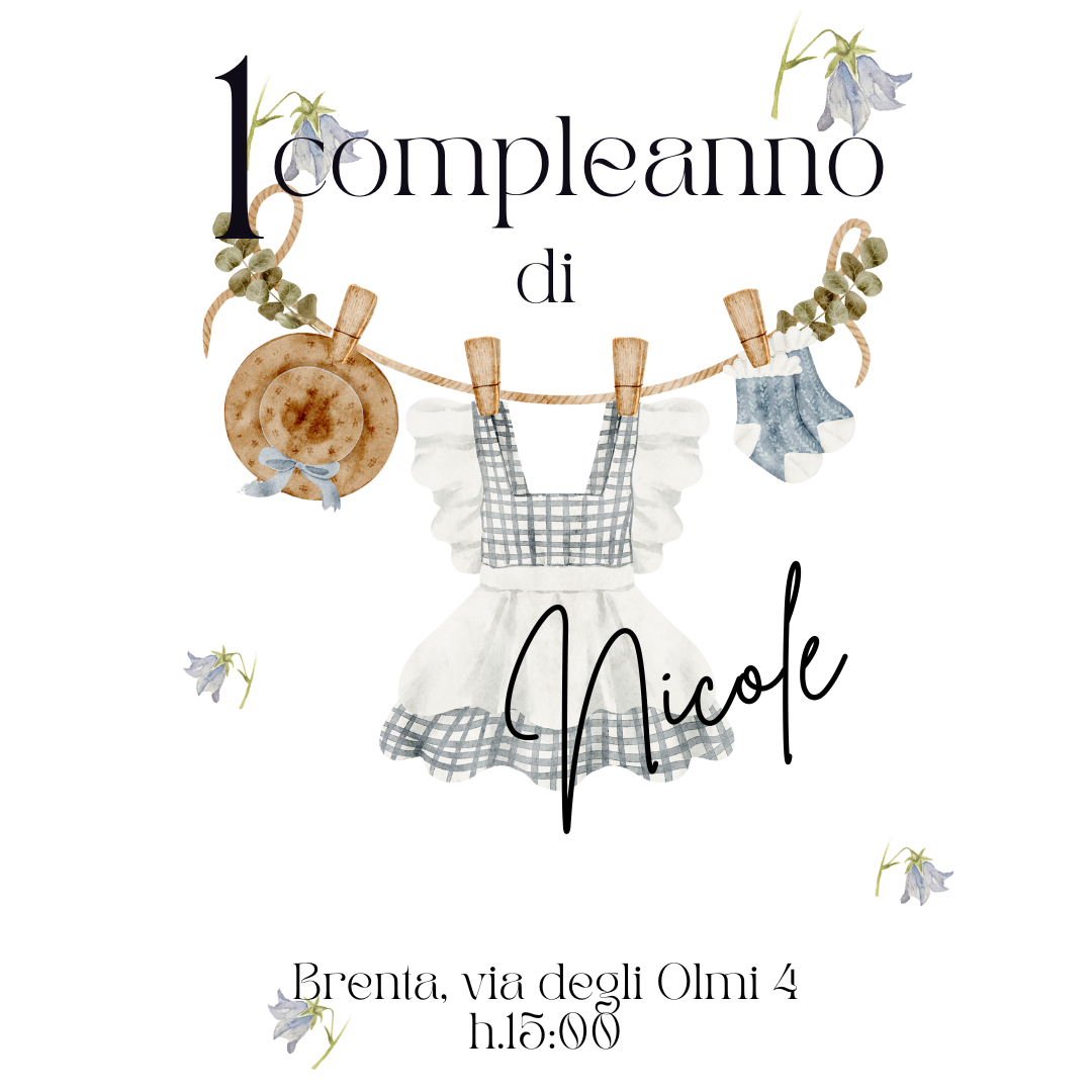 Inviti per il Primo Compleanno in PDF- Personalizzati e Originali per Bambini