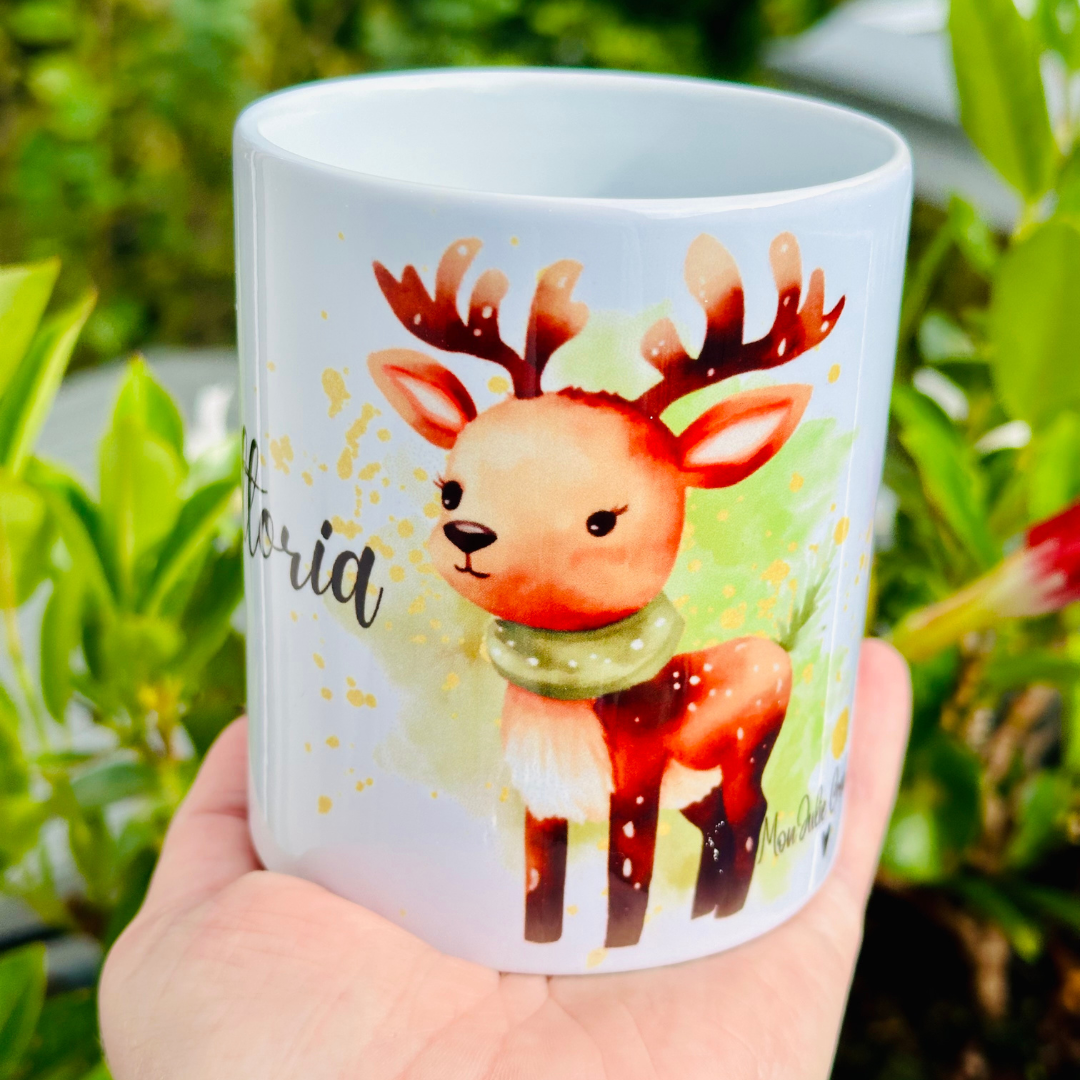 Tazza Mug Natalizia Personalizzabile con il Nome dei Bambini