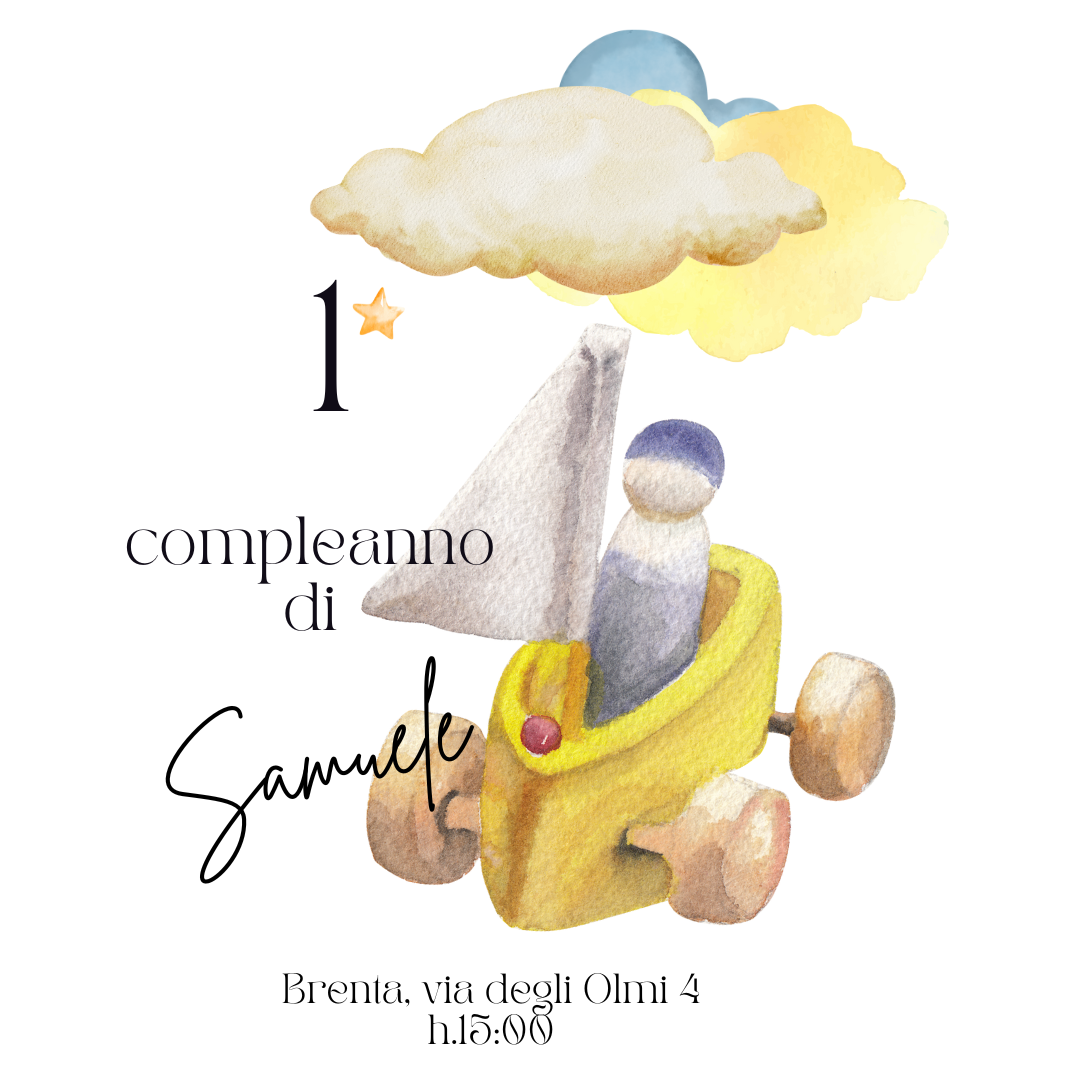 Inviti per il Primo Compleanno dei Bimbi Originali e Personalizzati in Versione Digitale