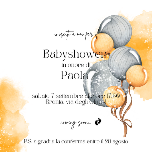 Inviti Originali per Baby Shower e Gender Reveal in Versione Digitale