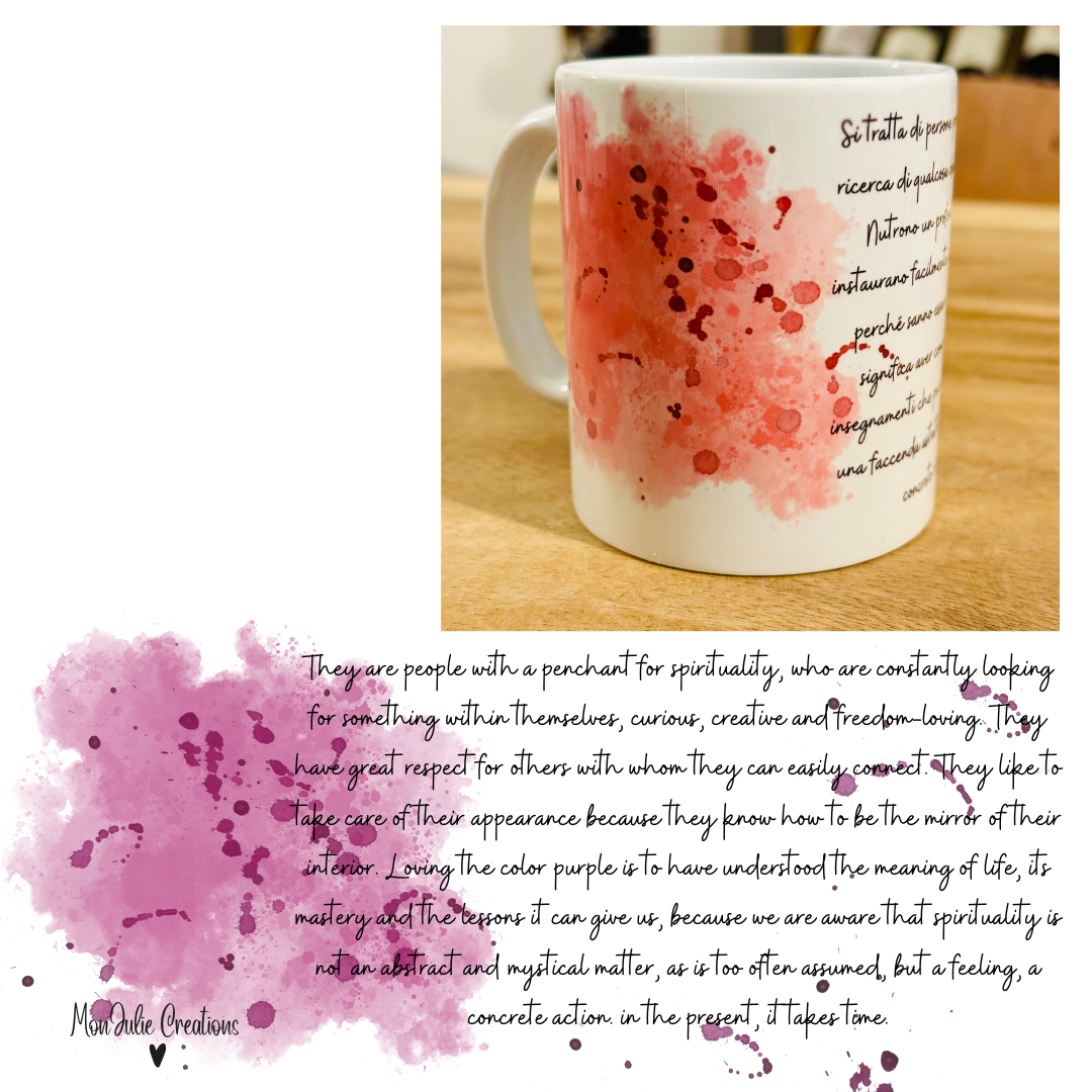 Tazza Mug Originale e Super Colorata "Dimmi che colore indossi e ti diro' chi sei"