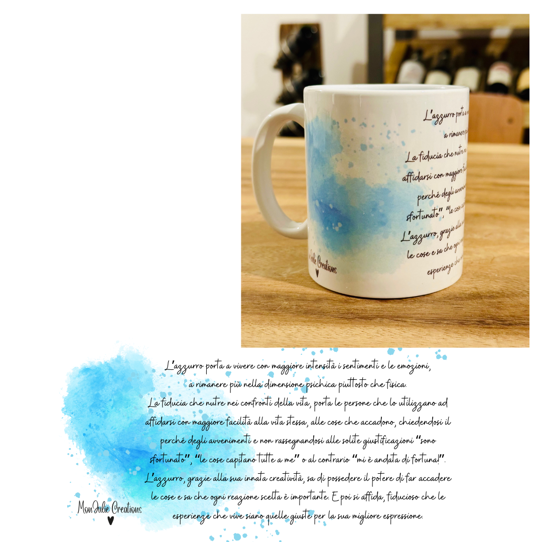 Tazza Mug Originale e Super Colorata "Dimmi che colore indossi e ti diro' chi sei"