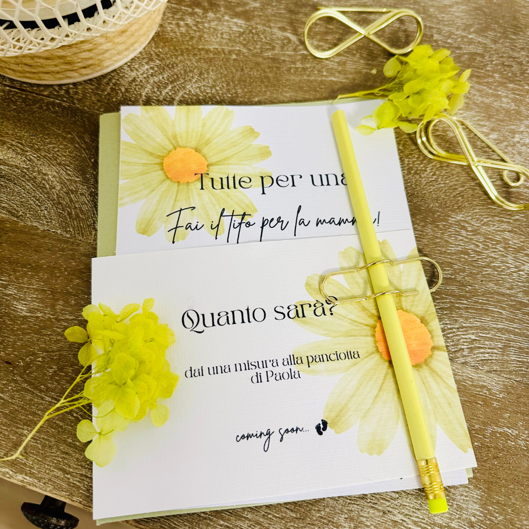 Inviti e giochi originali per baby shower
