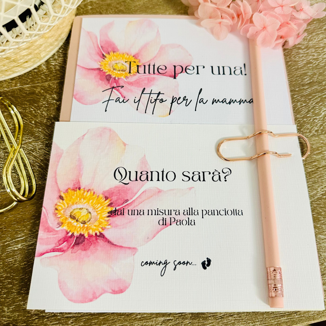 Inviti e giochi originali per baby shower