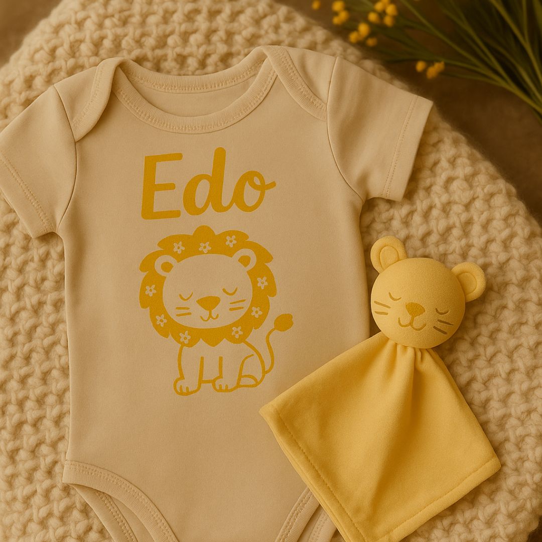 Body Neonato Personalizzato con Nome e Animaletto-Regalo Nascita
